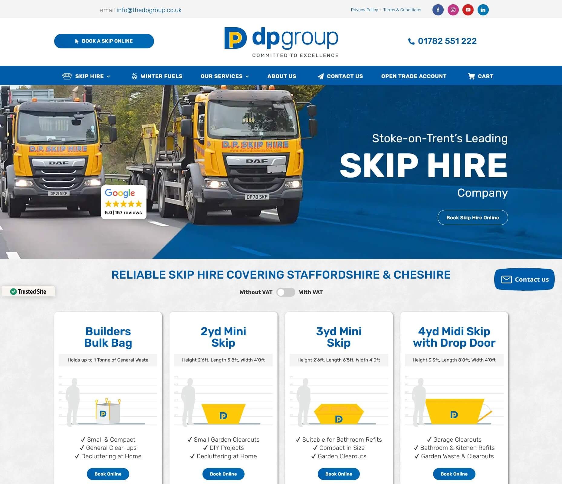 After website screenshot