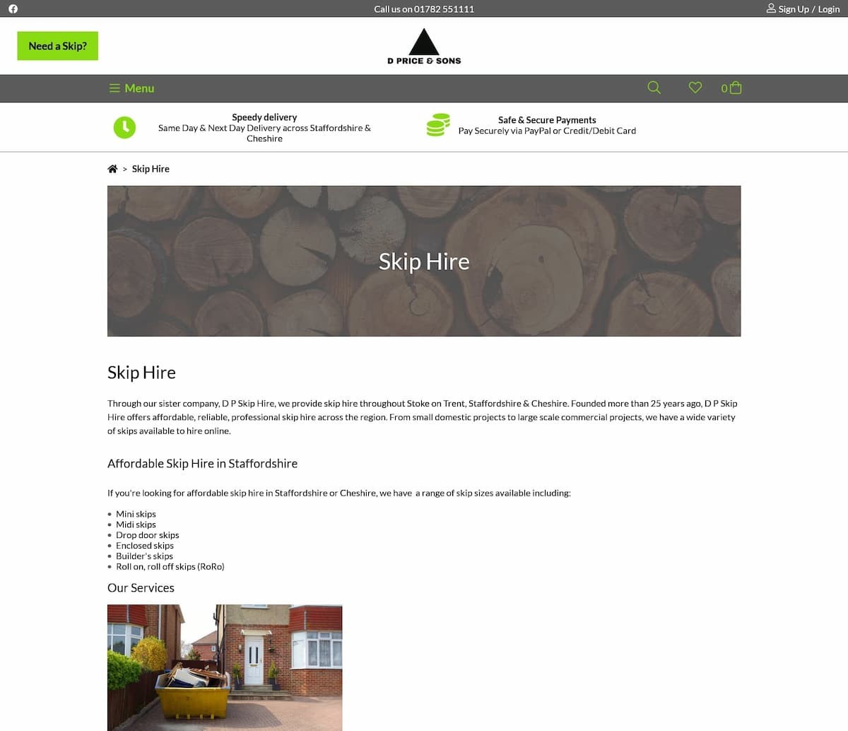 Before website screenshot